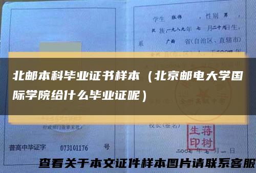 北邮本科毕业证书样本（北京邮电大学国际学院给什么毕业证呢）缩略图