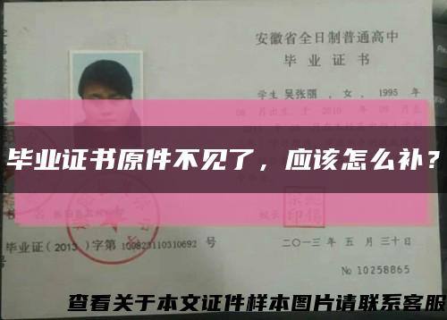 毕业证书原件不见了，应该怎么补？缩略图