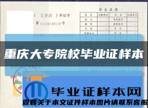 重庆大专院校毕业证样本缩略图