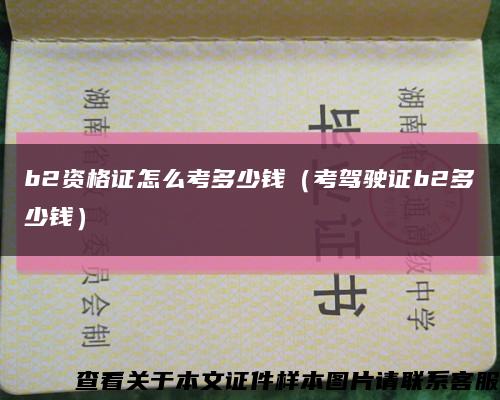 b2资格证怎么考多少钱（考驾驶证b2多少钱）缩略图