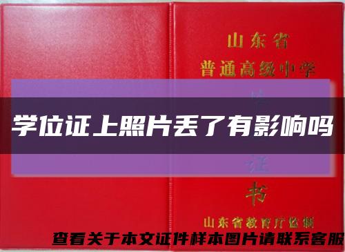学位证上照片丢了有影响吗缩略图