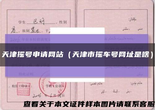 天津摇号申请网站（天津市摇车号网址是啥）缩略图
