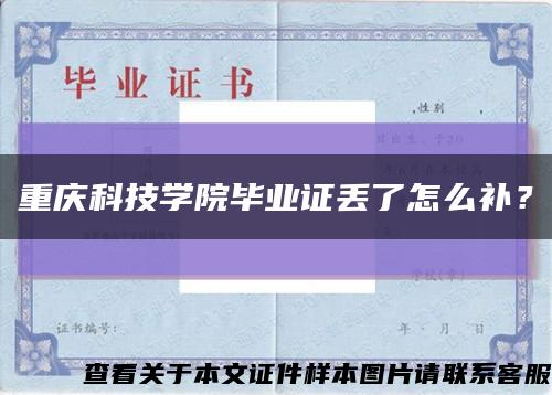 重庆科技学院毕业证丢了怎么补？缩略图