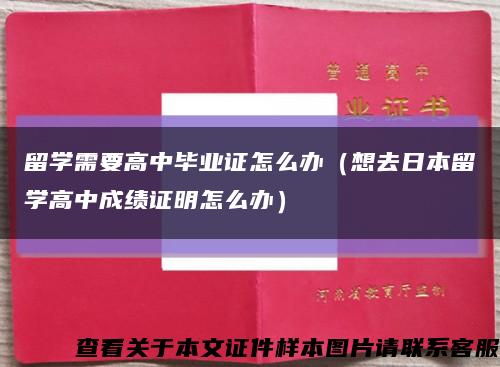留学需要高中毕业证怎么办（想去日本留学高中成绩证明怎么办）缩略图