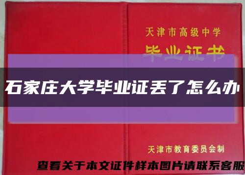 石家庄大学毕业证丢了怎么办缩略图