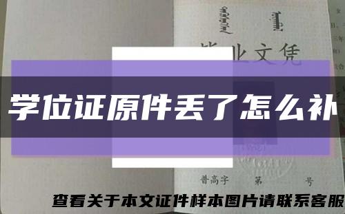 学位证原件丢了怎么补缩略图