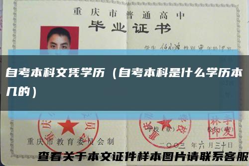 自考本科文凭学历（自考本科是什么学历本几的）缩略图