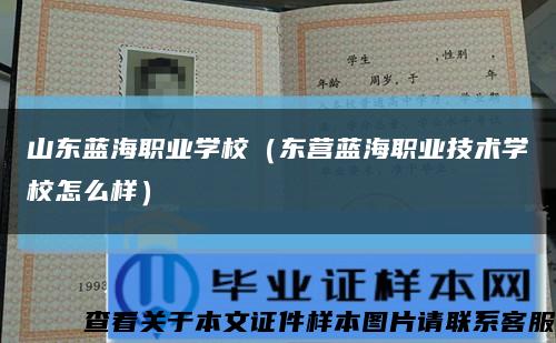 山东蓝海职业学校（东营蓝海职业技术学校怎么样）缩略图