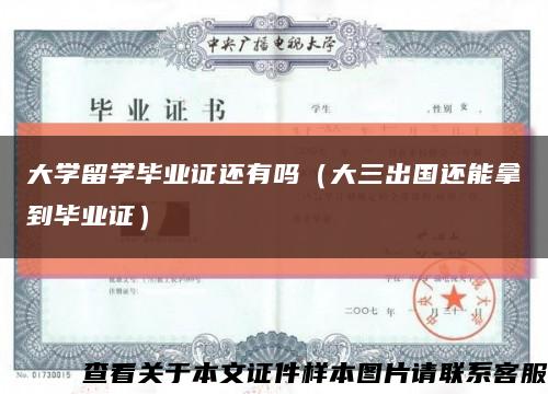 大学留学毕业证还有吗（大三出国还能拿到毕业证）缩略图
