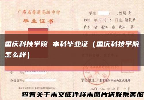 重庆科技学院 本科毕业证（重庆科技学院怎么样）缩略图