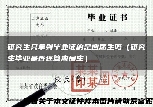 研究生只拿到毕业证的是应届生吗（研究生毕业是否还算应届生）缩略图