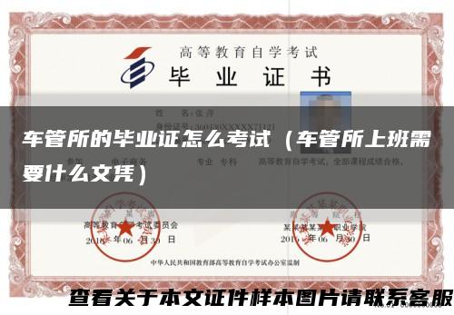 车管所的毕业证怎么考试（车管所上班需要什么文凭）缩略图