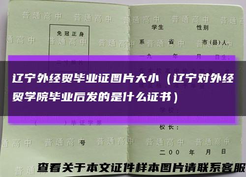 辽宁外经贸毕业证图片大小（辽宁对外经贸学院毕业后发的是什么证书）缩略图