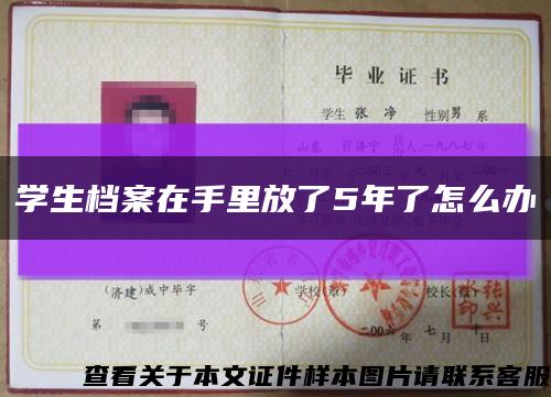 学生档案在手里放了5年了怎么办缩略图