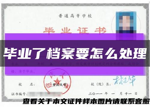 毕业了档案要怎么处理缩略图