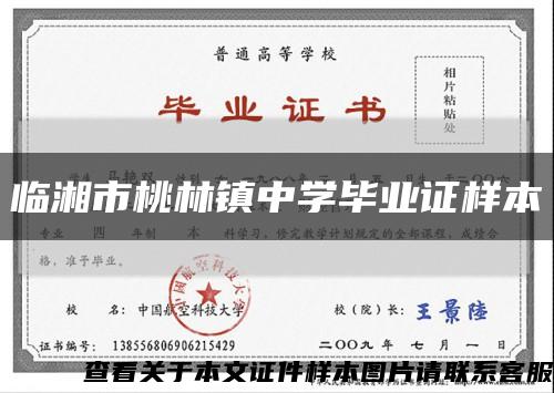 临湘市桃林镇中学毕业证样本缩略图
