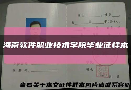 海南软件职业技术学院毕业证样本缩略图