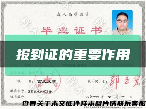 报到证的重要作用缩略图
