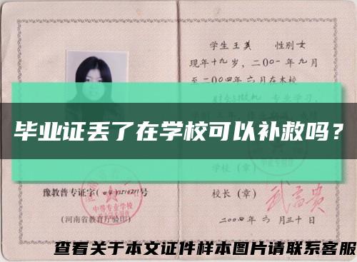 毕业证丢了在学校可以补救吗？缩略图