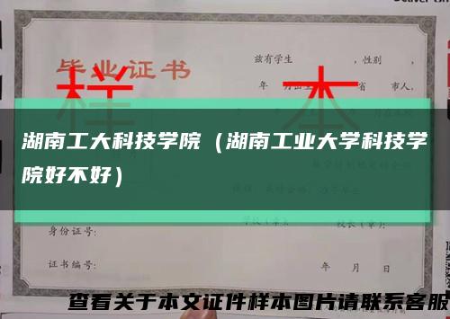 湖南工大科技学院（湖南工业大学科技学院好不好）缩略图
