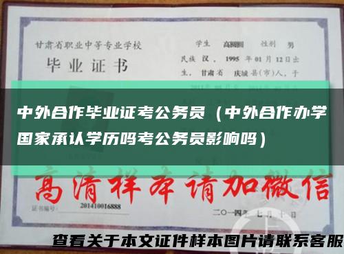 中外合作毕业证考公务员（中外合作办学国家承认学历吗考公务员影响吗）缩略图