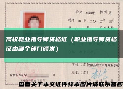 高校就业指导师资格证（职业指导师资格证由哪个部门颁发）缩略图