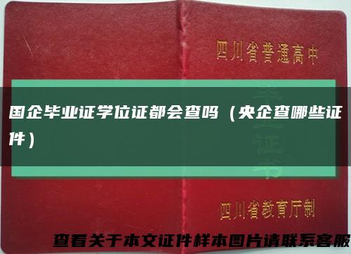 国企毕业证学位证都会查吗（央企查哪些证件）缩略图