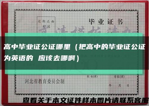 高中毕业证公证哪里（把高中的毕业证公证为英语的 应该去哪啊）缩略图