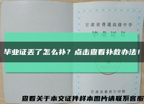 毕业证丢了怎么补？点击查看补救办法！缩略图