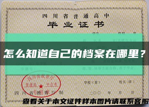 怎么知道自己的档案在哪里？缩略图