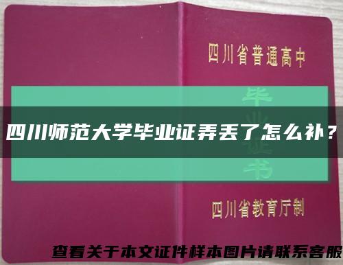 四川师范大学毕业证弄丢了怎么补？缩略图