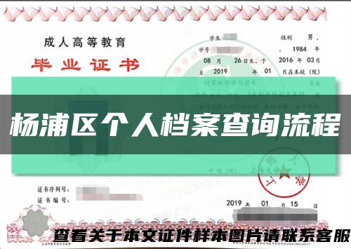 杨浦区个人档案查询流程缩略图