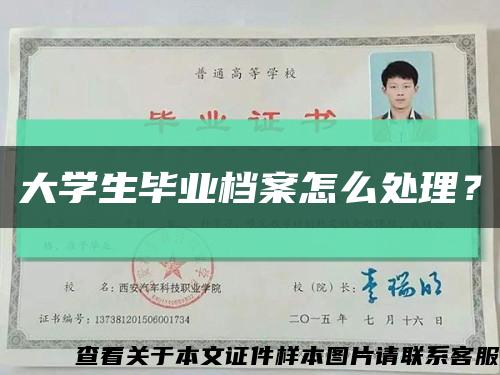 大学生毕业档案怎么处理？缩略图