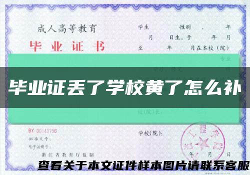 毕业证丢了学校黄了怎么补缩略图