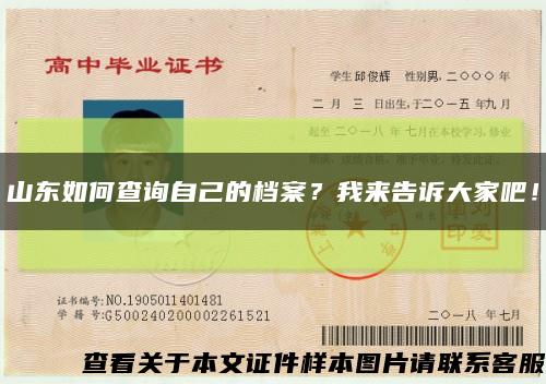山东如何查询自己的档案？我来告诉大家吧！缩略图