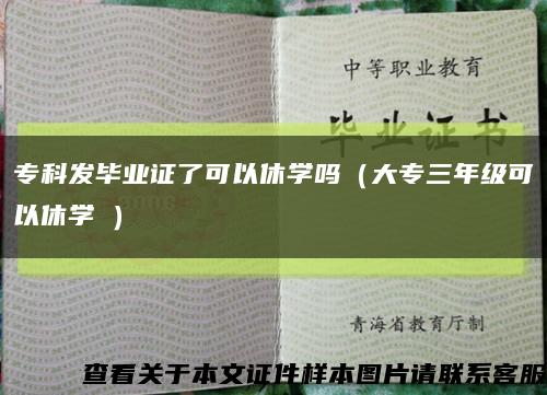 专科发毕业证了可以休学吗（大专三年级可以休学麼）缩略图