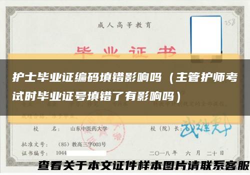 护士毕业证编码填错影响吗（主管护师考试时毕业证号填错了有影响吗）缩略图