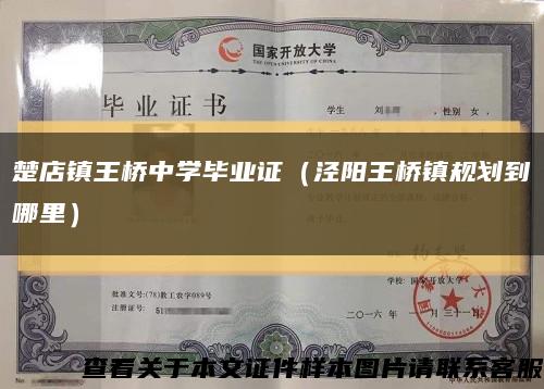 楚店镇王桥中学毕业证（泾阳王桥镇规划到哪里）缩略图