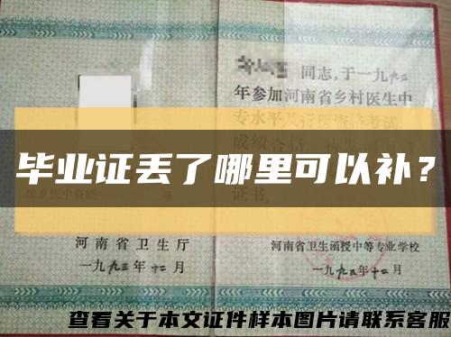 毕业证丢了哪里可以补？缩略图