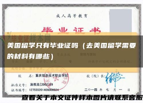 美国留学只有毕业证吗（去美国留学需要的材料有哪些）缩略图