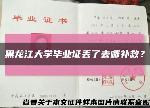 黑龙江大学毕业证丢了去哪补救？缩略图