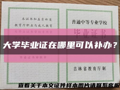 大学毕业证在哪里可以补办？缩略图