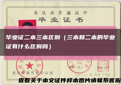 毕业证二本三本区别（三本和二本的毕业证有什么区别吗）缩略图