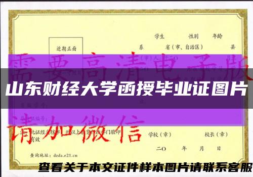 山东财经大学函授毕业证图片缩略图
