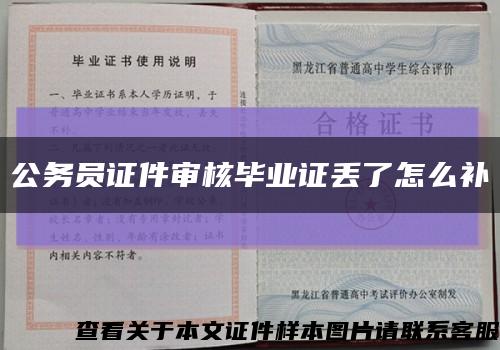 公务员证件审核毕业证丢了怎么补缩略图