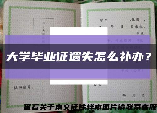 大学毕业证遗失怎么补办？缩略图