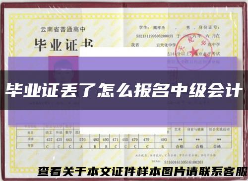 毕业证丢了怎么报名中级会计缩略图