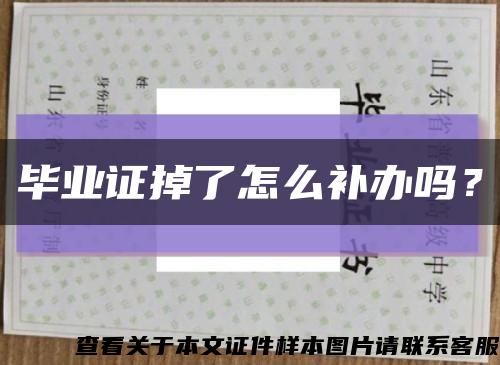 毕业证掉了怎么补办吗？缩略图