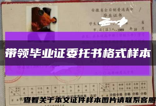 带领毕业证委托书格式样本缩略图