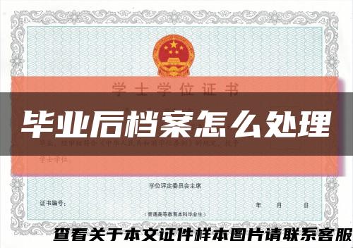 毕业后档案怎么处理缩略图